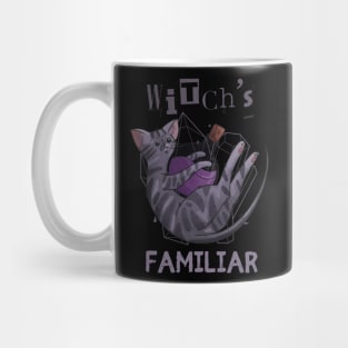 Witch's Familiar - Tabby Cat - Halloween design Mug